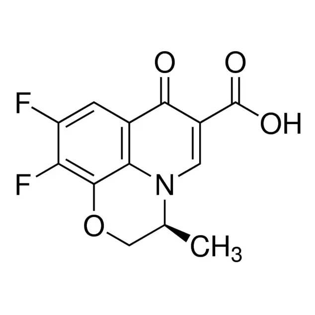 (S)-(−)-9,10-Difluoro-2,3-dihydro-3-methyl-7-oxo-7H-pyrido[1,2,3-de]-1,4-benzoxazine-6-carboxylic acid