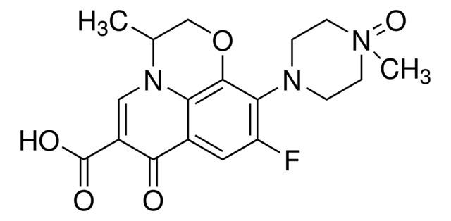 (3RS)-9-Fluoro-3-methyl-10-(4-methyl-4-oxidopiperazin-1-yl)-7-oxo-2,3-dihydro-7H-pyrido[1,2,3-de]-1,4-benzoxazine-6-carboxylic acid