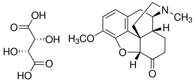 Hydrocodone (+)-bitartrate salt