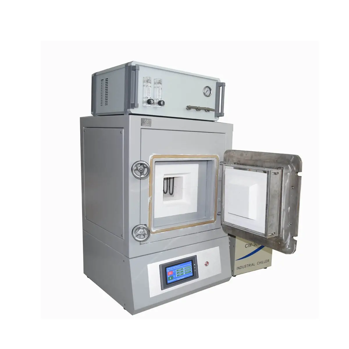 Atmosphere controlled muffle furnace with FFC gas mixer and water chiller-A1600-8IC-2FW
