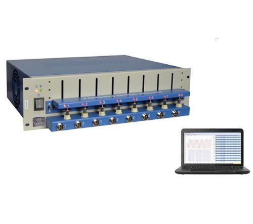 8 Channel Battery Analyzer (0.02 -10 mA, upto 5V) W for Small Coin Cells and Cylindrical Batteries