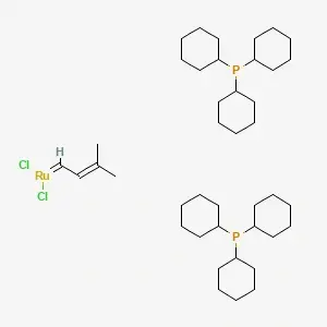 Dichloro (3-methyl-2-butenylidene) bis(tricyclohexylphosphine) ruthenium (II)