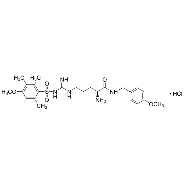 NÏ‰-(4-Methoxy-2,3,6-trimethylbenzenesulfonyl)-L-arginine-4-methoxybenzylamide hydrochloride