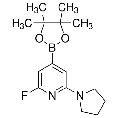 2-Fluoro-6-(pyrrolidin-1-yl)-4-(4,4,5,5-tetramethyl-1,3,2-dioxaborolan-2-yl)pyridine