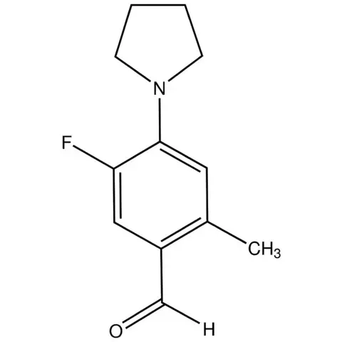 5-Fluoro-2-methyl-4-(1-pyrrolidinyl)benzaldehyde