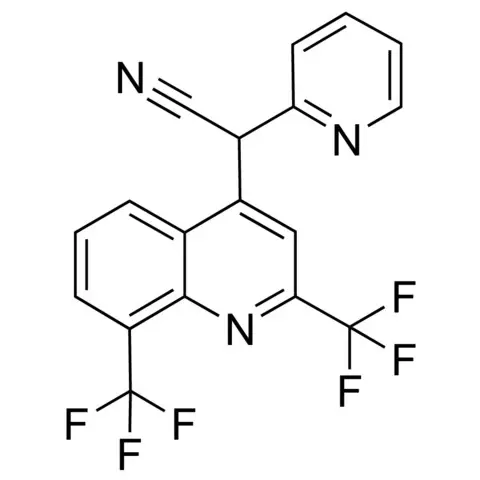2,8-Bis(trifluoromethyl)-2′-(2-pyridyl)-4-quinolineacetonitrile