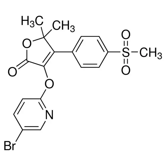 3-((5-Bromopyridin-2-yl)oxy)-5,5-dimethyl-4-(4-(methylsulfonyl)phenyl)furan-2(5H)-one