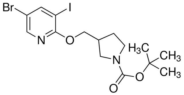 tert-Butyl 3-((5-bromo-3-iodopyridin-2-yloxy)methyl)pyrrolidine-1-carboxylate