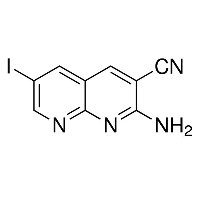 2-Amino-6-iodo-[1,8]naphthyridine-3-carbonitrile