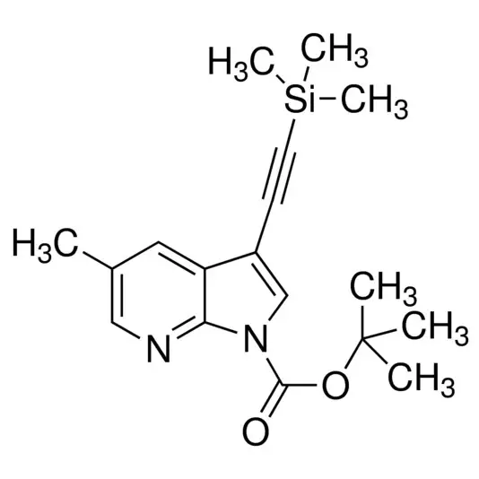 tert-Butyl 5-methyl-3-((trimethylsilyl)ethynyl)-1H-pyrrolo[2,3-b]pyridine-1-carboxylate