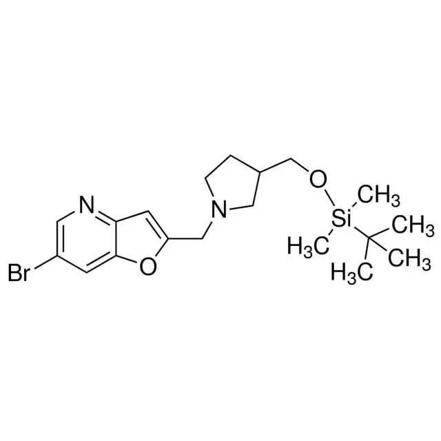 6-Bromo-2-((3-((tert-butyldimethylsilyloxy)methyl)pyrrolidin-1-yl)methyl)furo[3,2-b]pyridine