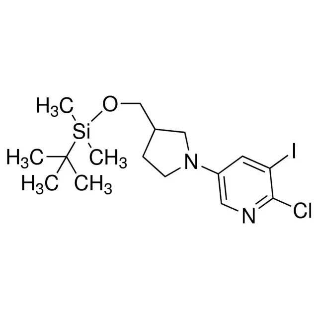5-(3-((tert-Butyldimethylsilyloxy)methyl)pyrrolidin-1-yl)-2-chloro-3-iodopyridine