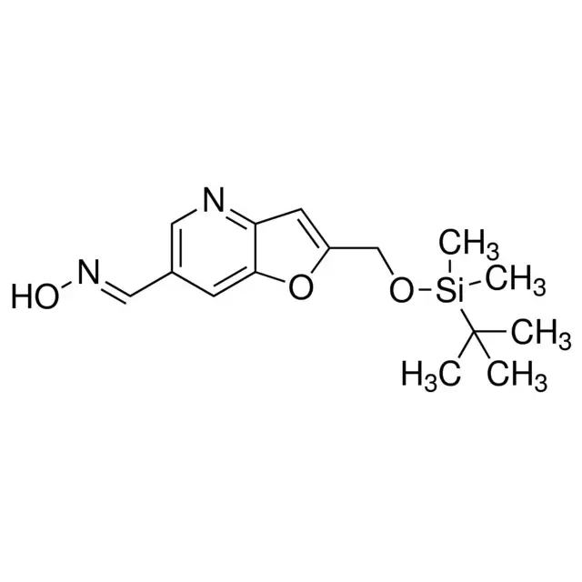 (E)-2-((tert-Butyldimethylsilyloxy)methyl)furo[3,2-b]pyridine-6-carbaldehyde oxime