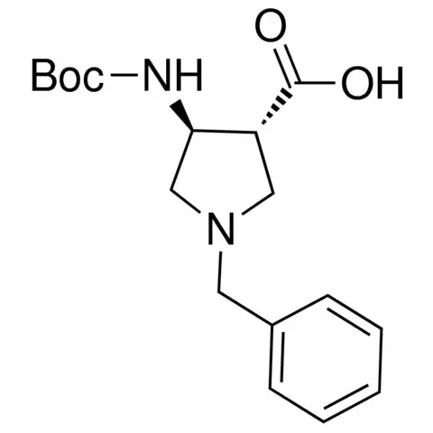 trans-racemic-1-Benzyl-4-tert-butoxycarbonylamino-pyrrolidine-3-carboxylic acid