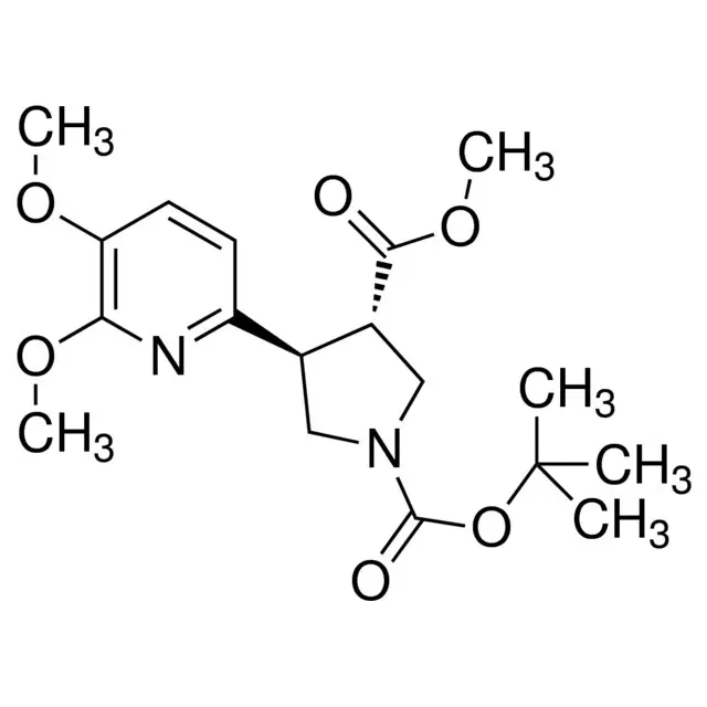 (rac-trans)-1-tert-Butyl 3-methyl 4-(5,6-dimethoxypyridin-2-yl)pyrrolidine-1,3-dicarboxylate