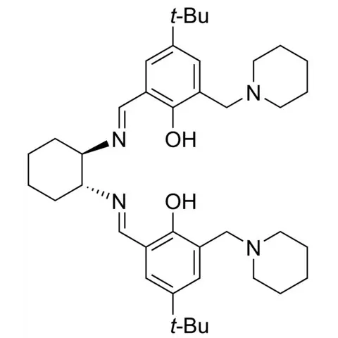 2,2′-[(1R,2R)-1,2-Cyclohexanediylbis[(E)-(nitrilomethylidyne)]]bis[4-(tert-butyl)-6-(1-piperidinylmethyl)phenol]