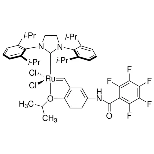 Dichloro[1,3-bis(2,6-diisopropylphenyl)-2-imidazolidinylidene][(2-isopropoxy)(5-pentafluorobenzoylamino)benzylidene]ruthenium(II)
