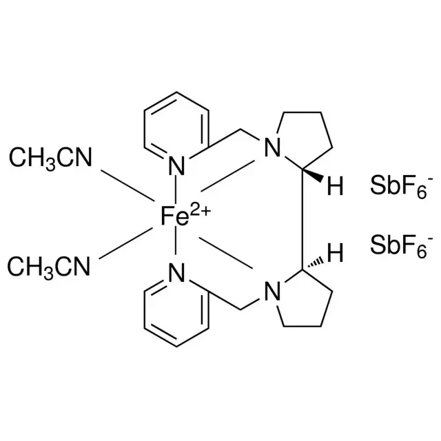 (2R,2′R-(+)-[N,N′-Bis(2-pyridylmethyl)]-2,2′-bipyrrolidinebis(acetonitrile)iron(II) hexafluoroantimonate