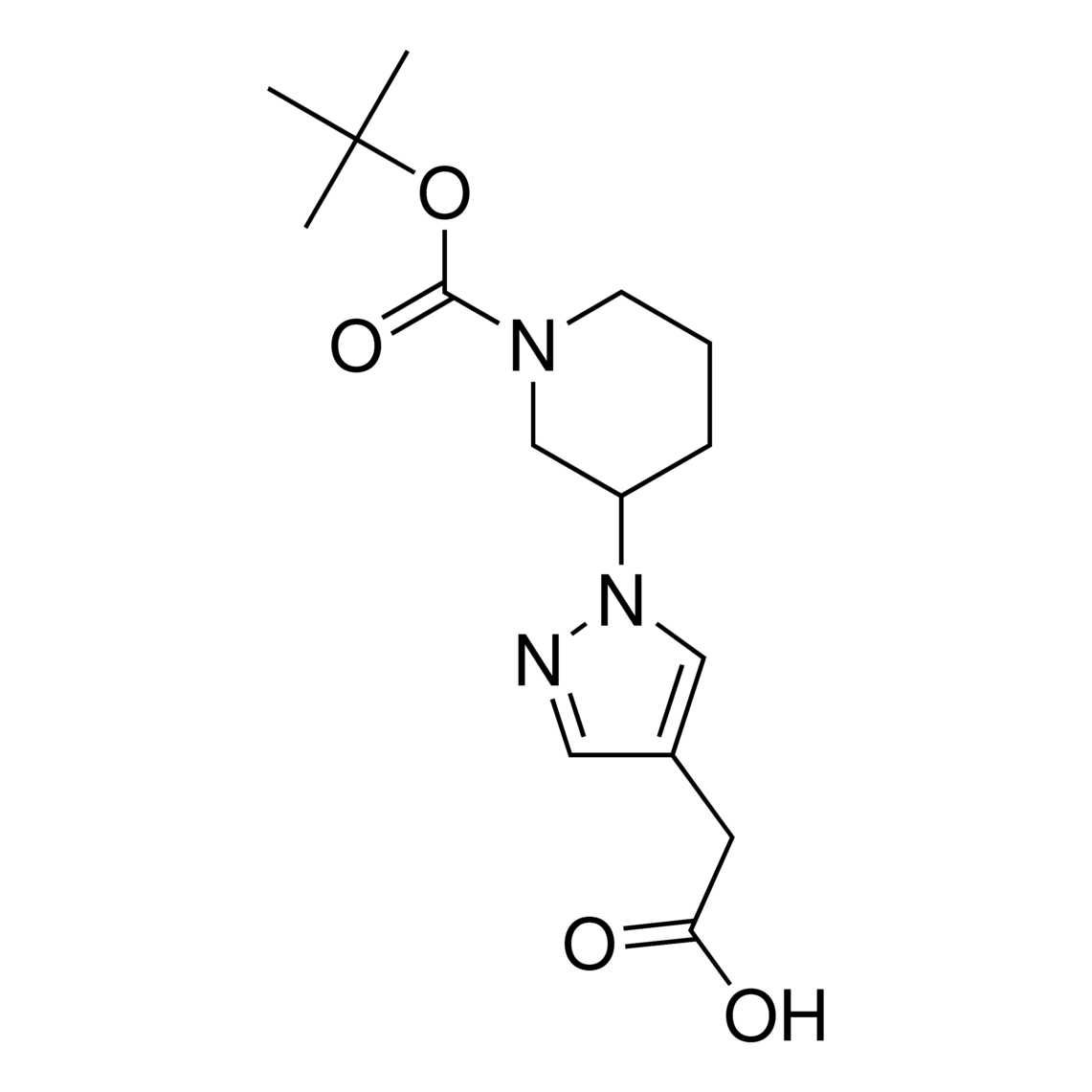 2-(1-(1-(tert-Butoxycarbonyl)piperidin-3-yl)-1H-pyrazol-4-yl)acetic acid