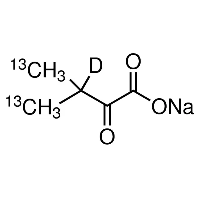 2-Keto-(3-methyl-13C)-butyric-4-13C,3-d acid sodium salt