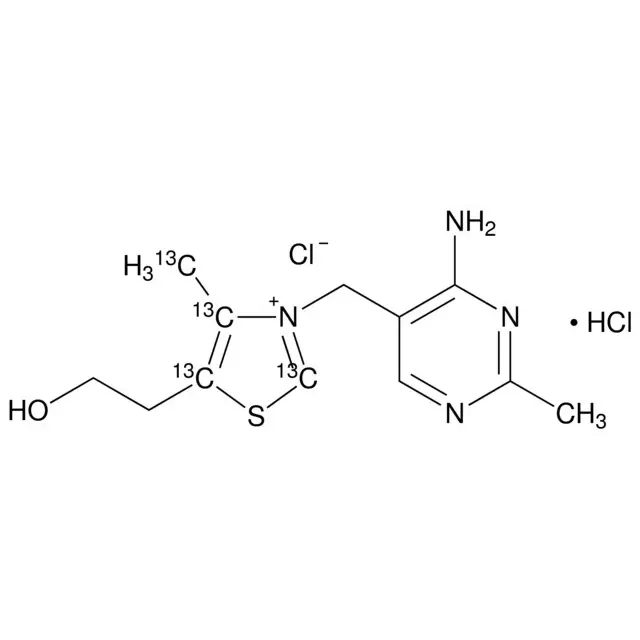 Thiamine-(4-methyl-13C-thiazol-5-yl-13C3) hydrochloride