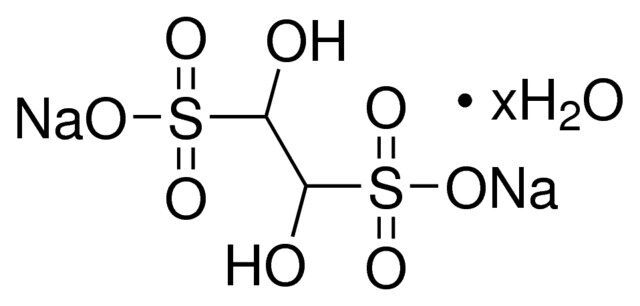 Glyoxal sodium bisulfite addition compound hydrate