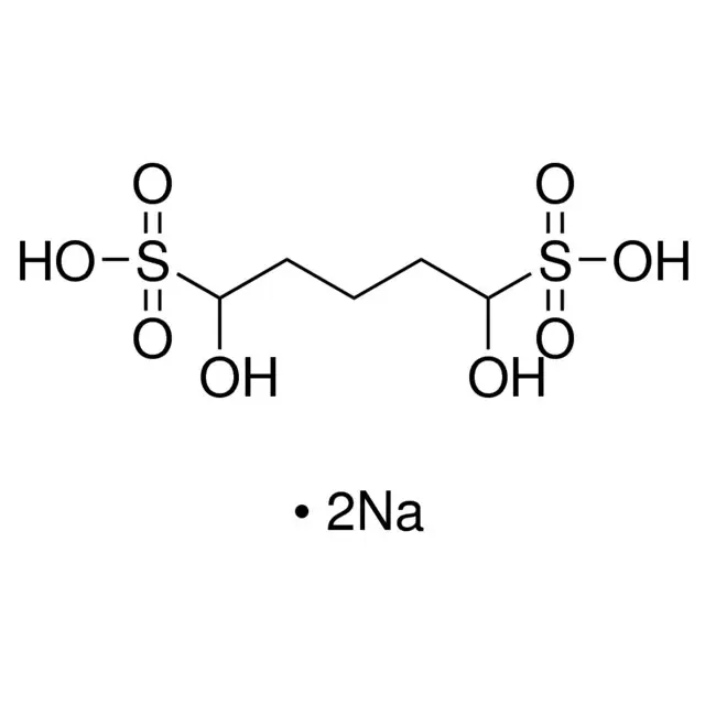 Glutaraldehyde sodium bisulfite addition compound