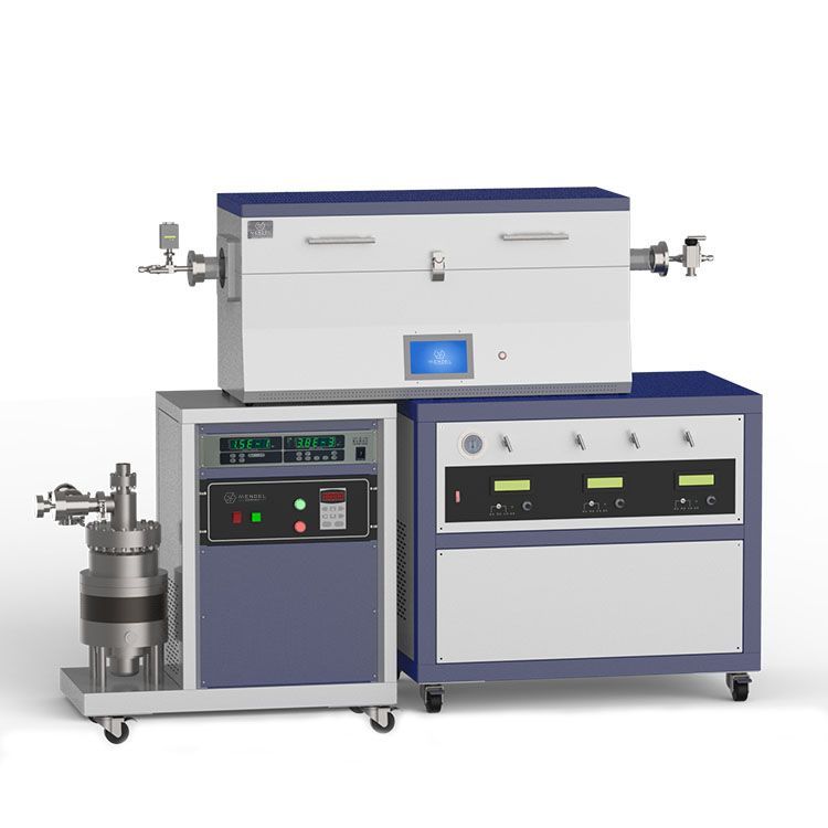 1200℃ three heating zone high vacuum CVD system with 3-channel mass flow meter O1200-50IIIT-3Z-HV