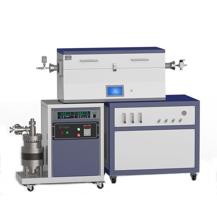 1200℃ three heating zone high vacuum CVD system with 3-channel float flowmeter to supply gas O1200-50IIIT-3F-HV