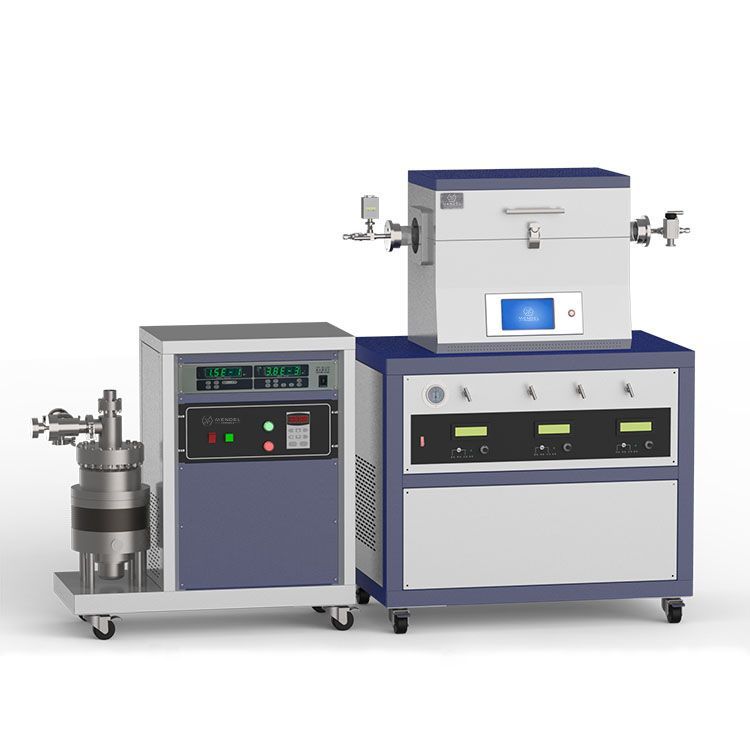 1200℃ single heating zone high vacuum CVD system with 3-channel mass flow meter O1200-50IT-3Z-HV