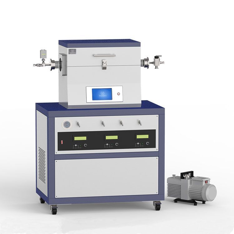1200℃ single heating zone low vacuum CVD system with 3-channel mass flow meter O1200-50IT-3Z-LV