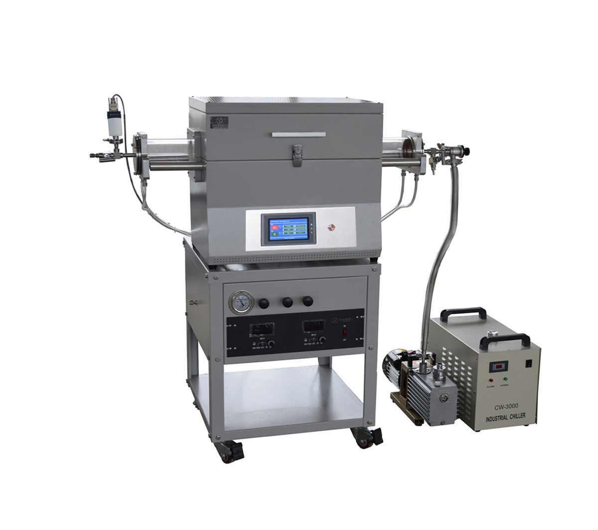 Laboratory CVD Furnace with water cooling flange and two gas way mixer O1200-50IT-2Z10V