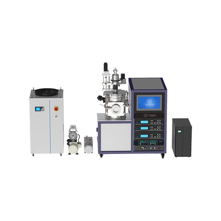 Three sputter sources magnetron sputtering coater with UPS