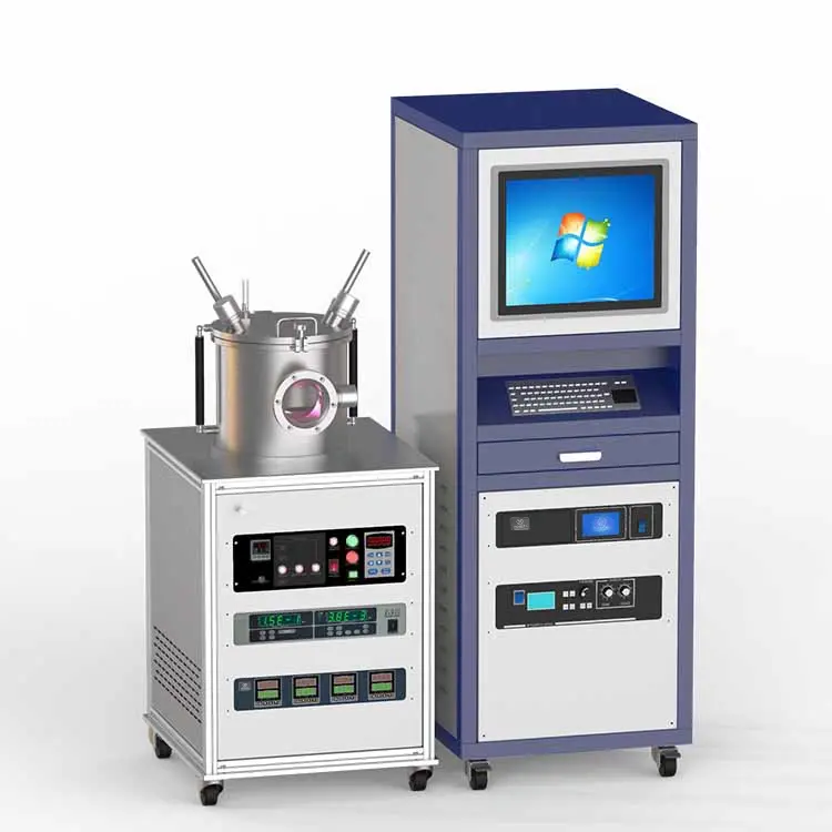 DC/RF Dual-head high vacuum magnetron plasma sputtering coater