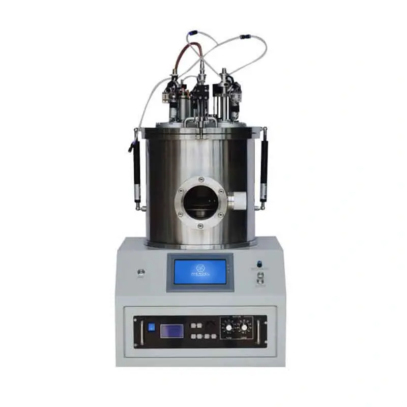 3 Heads Compact 1” RF Plasma Magnetron Sputtering Coater, with DC Magnetron Sputtering Option
