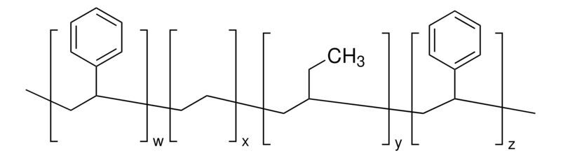 Polystyrene-block-poly(ethylene-ran-butylene)-block-polystyrene