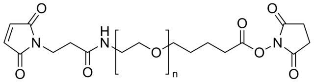 Poly(ethylene glycol) (N-hydroxysuccinimide 5-pentanoate) ether N′-(3-maleimidopropionyl)aminoethane