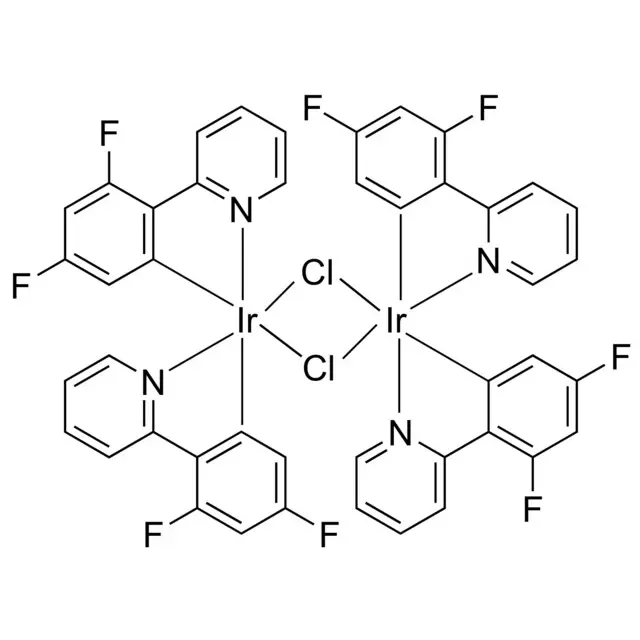 Dichlorotetrakis[3,5-difluoro-2-(2-pyridinyl)phenyl]diiridium(III)