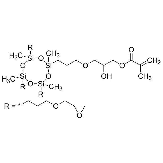 2-Hydroxy-3-{3-[2,4,6,8-tetramethyl-4,6,8-tris(propyl glycidyl ether)-2-cyclotetrasiloxanyl]propoxy}propyl methacrylate