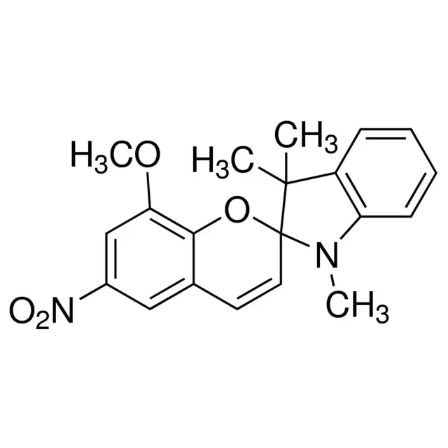 1′,3′-Dihydro-8-methoxy-1′,3′,3′-trimethyl-6-nitrospiro[2H-1-benzopyran-2,2′-(2H)-indole]