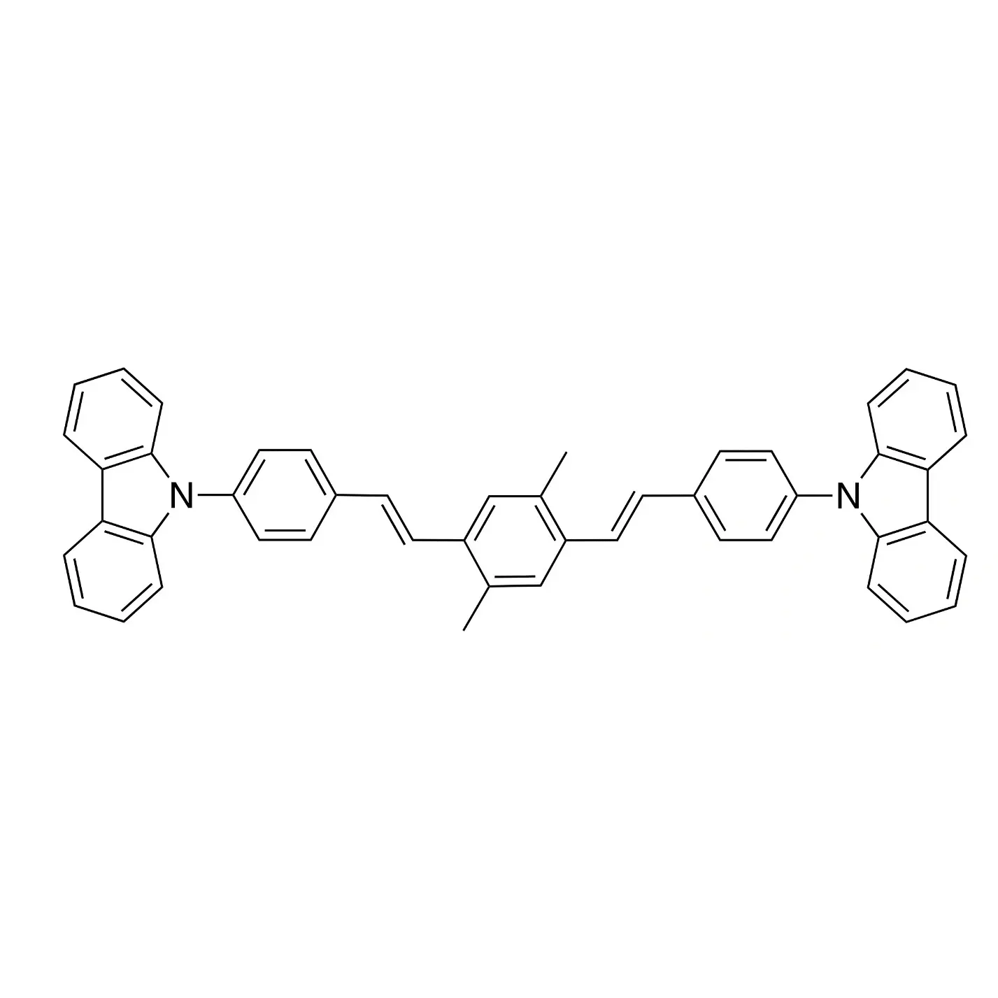 9,9&#039;-(((1E,1&#039;E)-(2,5-dimethyl-1,4-phenylene)bis(ethene-2,1-diyl))bis(4,1-phenylene))bis(9H-carbazole)
