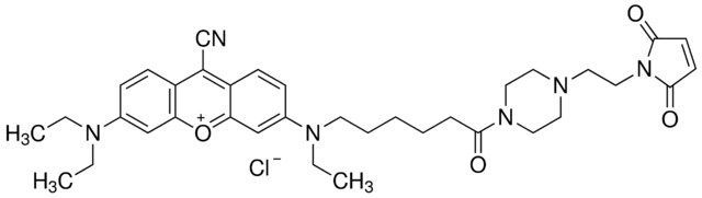9-Cyano-N,N,N′-triethylpyronine-N′-caproic acid N4-(maleimidoethyl)piperazide chloride