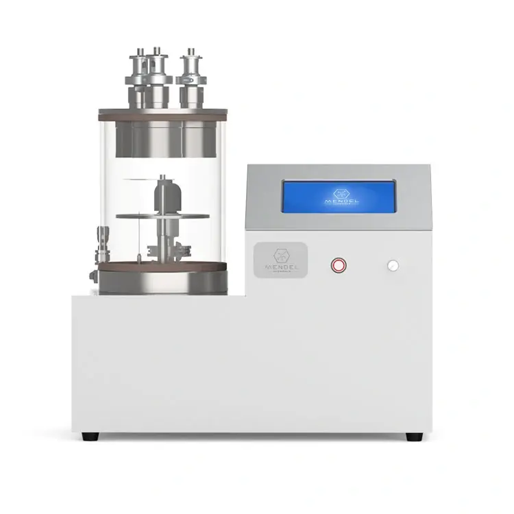 Three target plasma sputtering coater