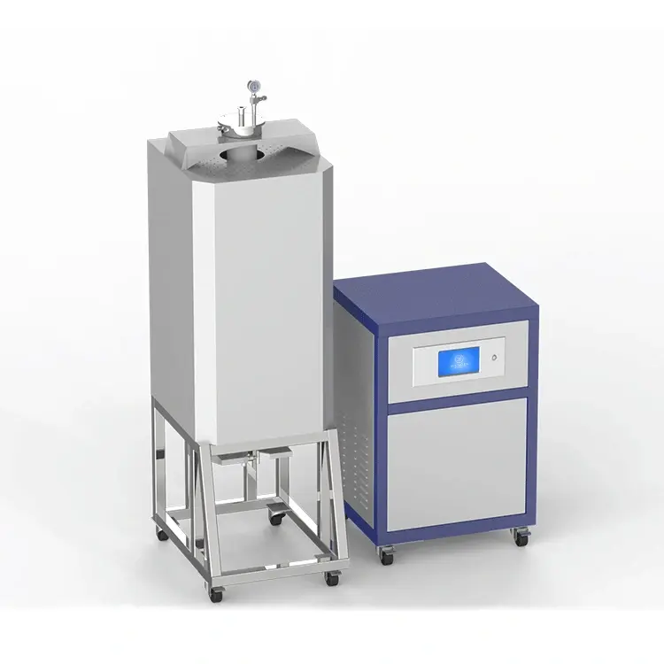 Vertical fluidized bed tube furnace T1700-100I-T-V