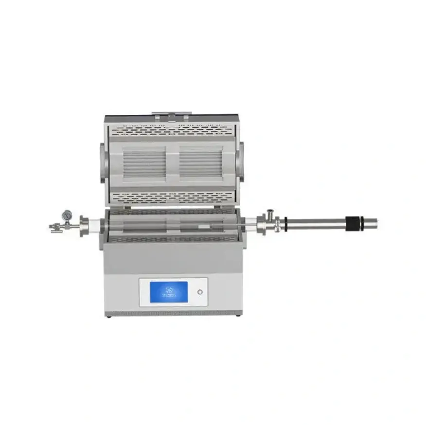 Two Zone 1200°C Max. 80 mm OD Tube Furnace with Liquid Evaporator, Humidity &amp; H2 Detectors and Shutoff Valve