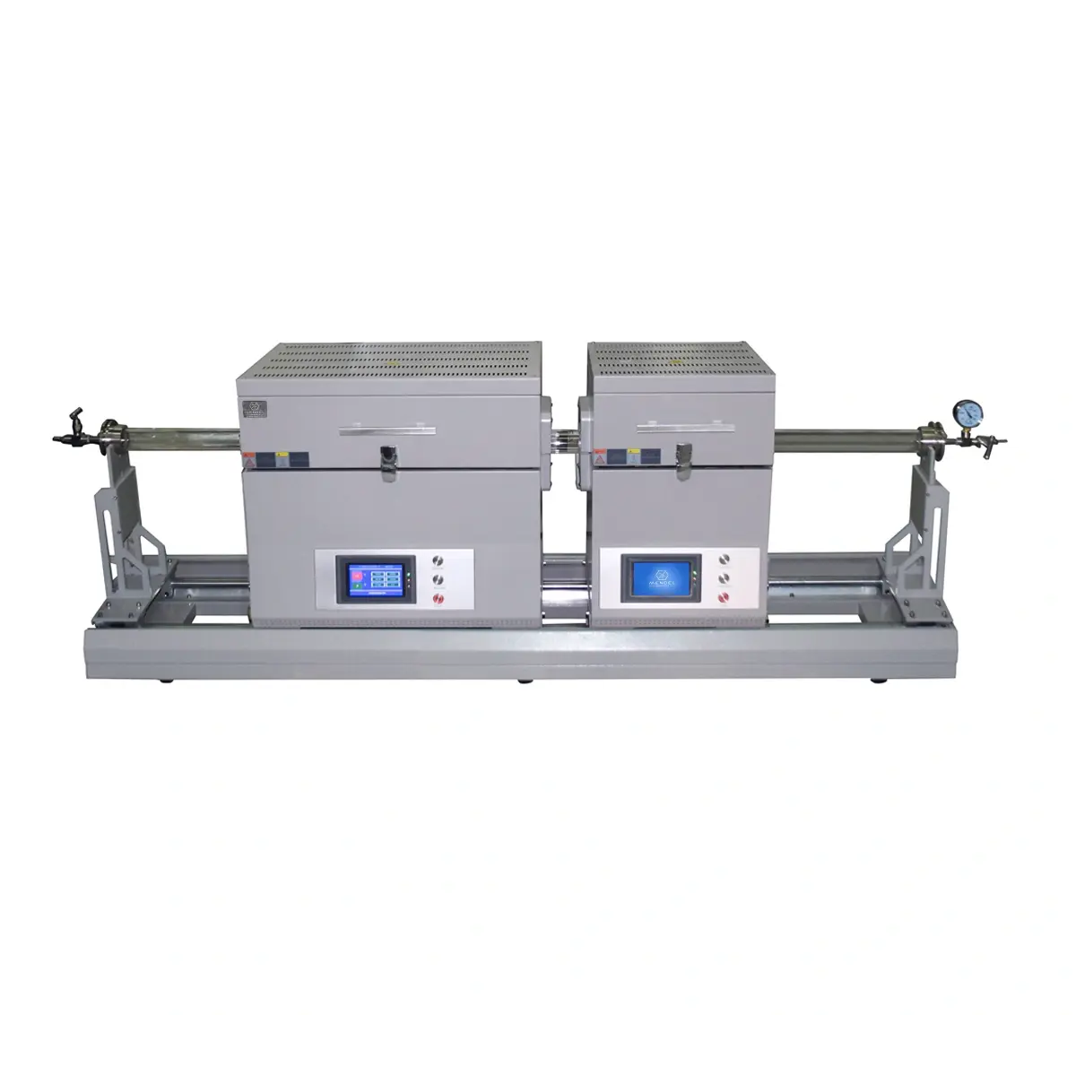 1200℃ Dual Zone Multi Function Sliding Tube Furnace for MoS2 film Preparation-O1200-50IIT-XS